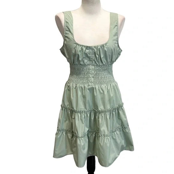 emory park green dress Emory Park Front Knot Midi Dress with Cutout – SwagglyLife Home & Fashion main image 0